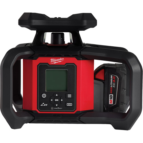 M18 Red Exterior Dual Slope Rotary Laser Level Kit with Receiver & Remote, 4000' (1219.2 m) FMT Sales Ltd