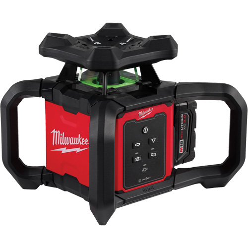 Ensemble de niveau rotatif au laser int&eacute;rieur vert M18 avec t&eacute;l&eacute;commande/r&eacute;cepteur & support mural, 1000' (304,8 m) FMT Sales Ltd