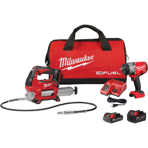 M18 Fuel HTIW with Friction Ring & Grease Gun Combo Kit, Lithium-Ion, 18 V FMT Sales Ltd