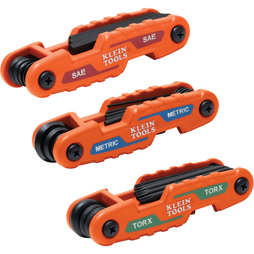 Jeu de cl&eacute;s hexagonales pliant et compact, 25 mcx, M&eacute;trique & imp&eacute;rial/Torx FMT Sales Ltd