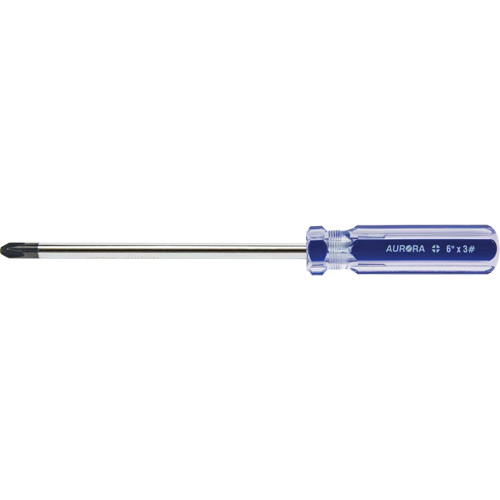 Blue Transparent Striped Philips Screwdriver, #3, Plastic Handle FMT Sales Ltd