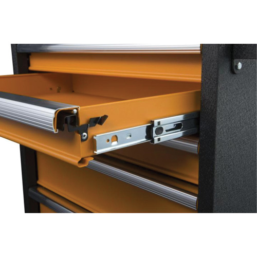 Armoire roulante pour outils s&eacute;rie GSX, 6 tiroirs, 36" la x 18-1/5" p x 37-2/5" h, Noir/Orange FMT Sales Ltd