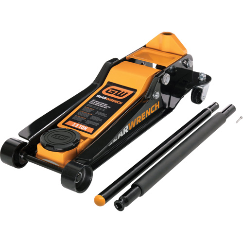Low Profile Floor Jack, 3.5 Ton(s) Capacity, 3-3/4" Lowered, 21-3/4" Raised, Manual Hydraulic FMT Sales Ltd