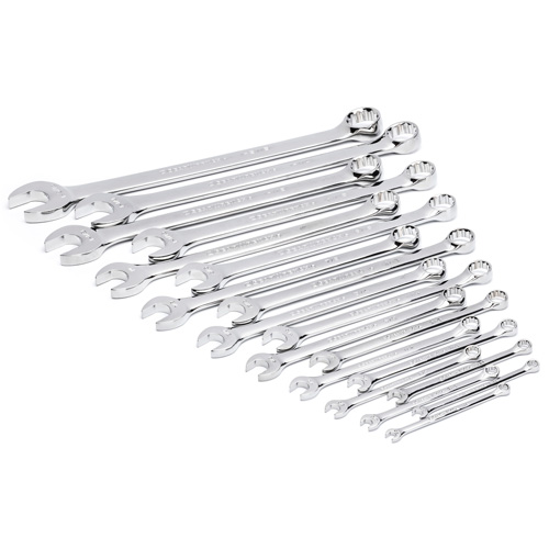 Jeu de cl&eacute;s mixtes SAE et longues &agrave; 12 pans dans un plateau de rangement en mousse, Ouverte, 19 morceaux, Imp&eacute;rial FMT Sales Ltd