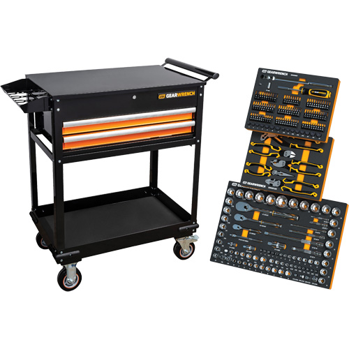 Jeu d'outils de m&eacute;canicien dans des plateaux modulaires en mousse avec conteneur de rangement, 194 morceaux FMT Sales Ltd