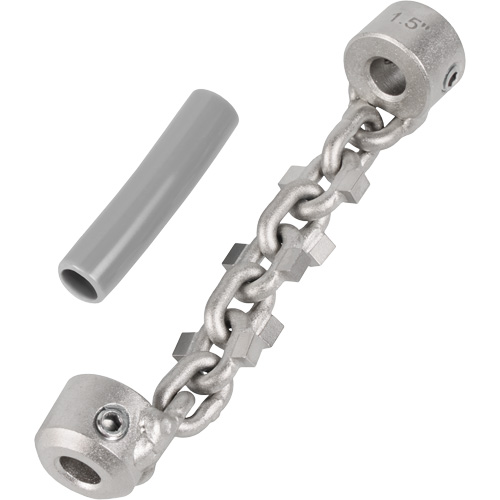 Chaîne de nettoyage de tuyaux de 1-1/4" - 1-1/2" pour c&acirc;ble de serpent &agrave; chaîne de 1/4" FMT Sales Ltd