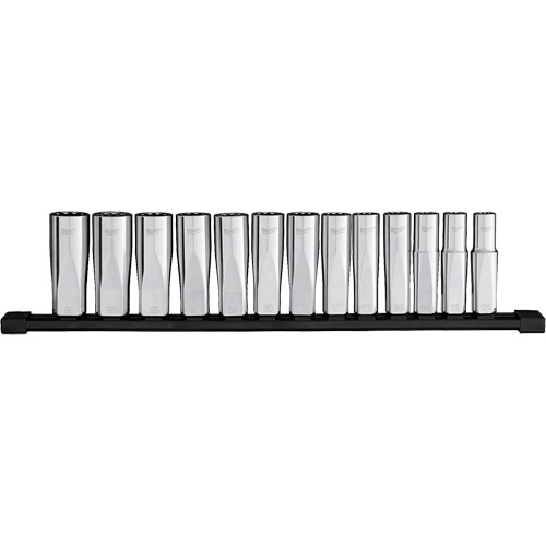 12-Point Deep Well Metric Socket Set, 13 Pcs, 1/2" Drive Size, Deep FMT Sales Ltd
