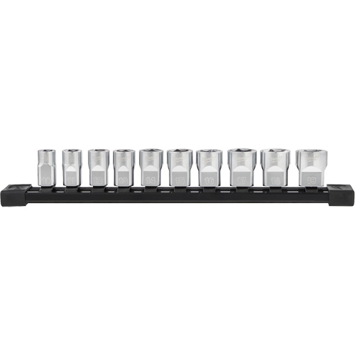 Douilles m&eacute;triques avec c&ocirc;t&eacute;s Four Flat, 10 Mcx, Prise de 3/8" FMT Sales Ltd