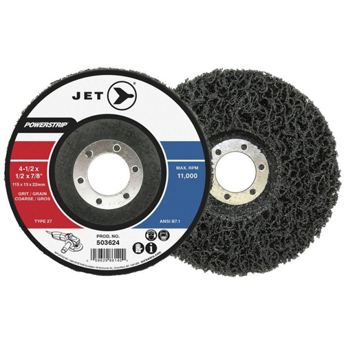 Meule &agrave; centre d&eacute;prim&eacute; pour pr&eacute;paration de surfaces POWERSTRIP XCL, 4-1/2" dia. FMT Sales Ltd