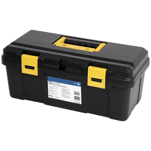 Coffre &agrave; outils portatif en plastique JPTB-19, 19" la x 9" p x 8" h, Noir FMT Sales Ltd