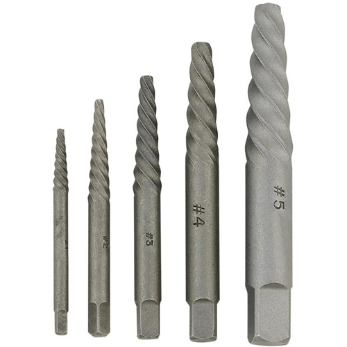 JSSE-5S Spiral-Type Screw Extractor Set, Alloy Steel FMT Sales Ltd