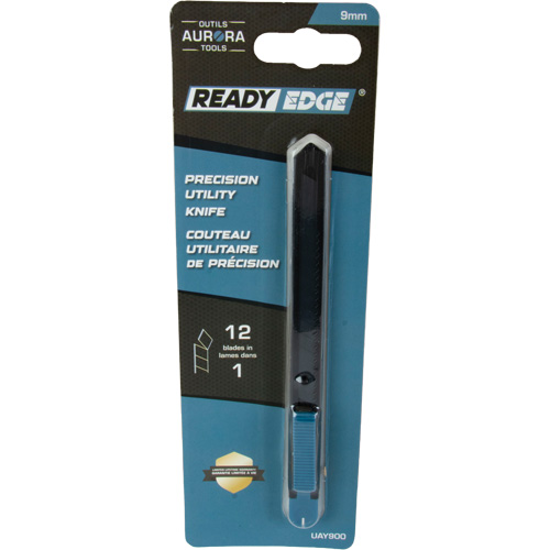 Couteau d'usage g&eacute;n&eacute;ral de 9 mm , Acier inoxydable, Prise en Plastique FMT Sales Ltd