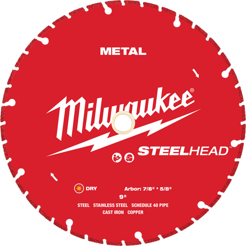 STEELHEAD Cutting Diamond Blade, 9", Metal Use FMT Sales Ltd