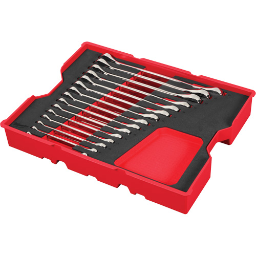 Jeu de cl&eacute;s avec plateau pour tiroirs PACKOUT, Combinaison &agrave; cliquet, 15 morceaux, M&eacute;trique FMT Sales Ltd