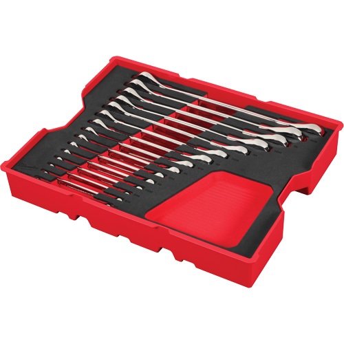SAE Wrench Set with Tray for PACKOUT Drawers, Ratcheting Combination, 15 Pieces, Imperial FMT Sales Ltd