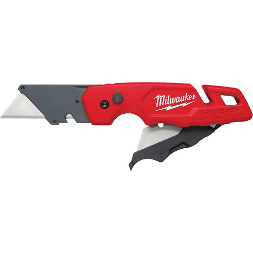 Couteau utilitaire pliant FASTBACK avec rangement pour lames, poign&eacute;e en M&eacute;tal FMT Sales Ltd