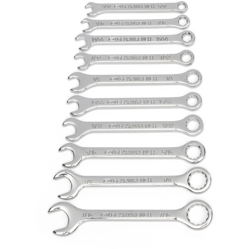 SAE Midget Wrench Set, Combination, 10 Pieces, Imperial FMT Sales Ltd