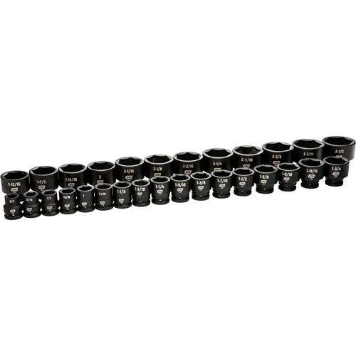 Jeu de douilles SAE &agrave; 6 pans, 29 Mcx, Chocs, Prise de 3/4" FMT Sales Ltd