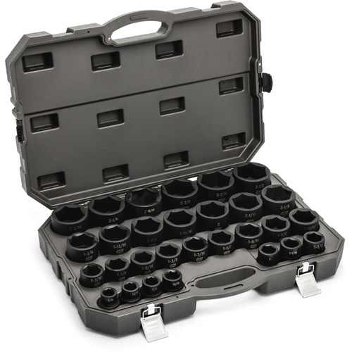 Jeu de douilles SAE &agrave; 6 pans, 29 Mcx, Chocs, Prise de 3/4" FMT Sales Ltd