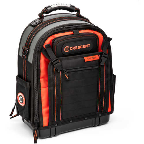 Sac &agrave; dos pour ouvrier, 18" lo x 10" la, Noir/Gris/Orange, Polyester FMT Sales Ltd