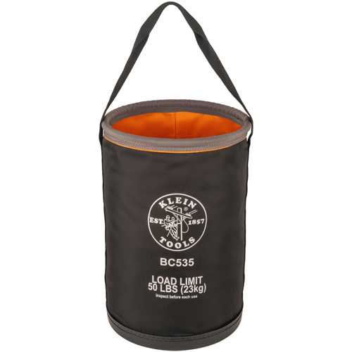 Seau utilitaire droit, 17" lo x 12" la x 4" h, Nylon, Noir/Gris/Orange FMT Sales Ltd