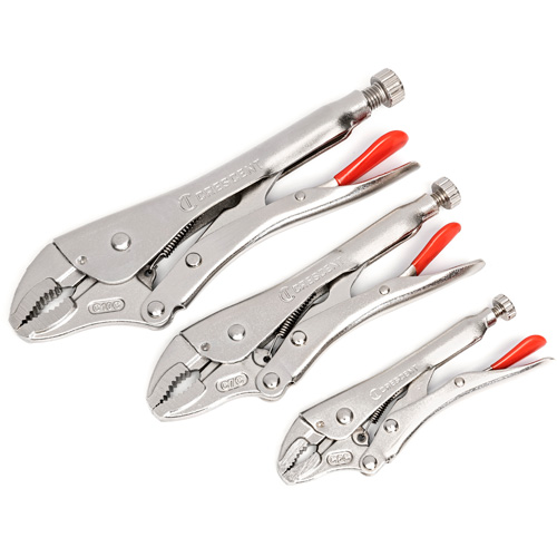 Curved Jaw Locking Pliers with Wire Cutter Set, 3 Pieces FMT Sales Ltd