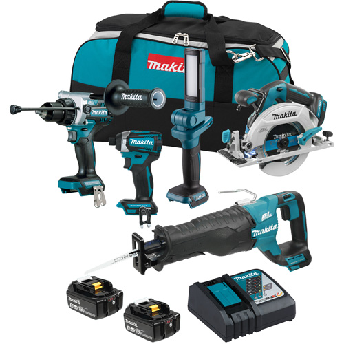 LXT Brushless Cordless 5 Tool Combo Kit, Lithium-Ion, 18 V FMT Sales Ltd