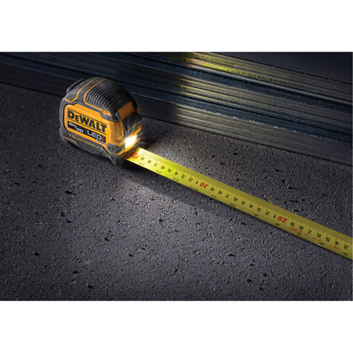TOUGHSERIES Lighted Tape Measure, 26'/8 m, Imperial & Metric Graduations FMT Sales Ltd