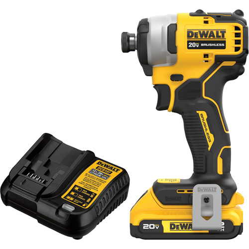 Ensemble tournevis &agrave; chocs sans fil et sans balai ATOMIC COMPACT SERIES MAX*, 1/4", 1700 lb-po Couple max., 20 V, Lithium-ion FMT Sales Ltd