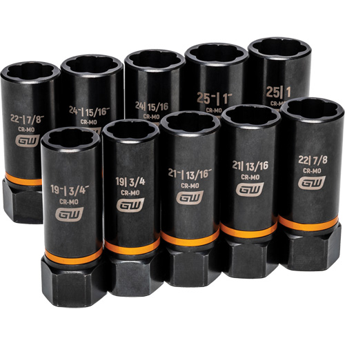Jeu de douilles d'extraction Bolt Biter, 10 Mcx, Chocs, Prise de 1/2", Profond FMT Sales Ltd