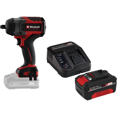 Cl&eacute; &agrave; chocs professionnelle sans fil avec batterie 4 Ah PXC et ensemble de d&eacute;part de chargeur, 18 V, Mandrin 1/2" FMT Sales Ltd