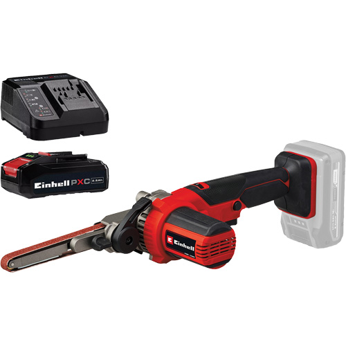 Ponceuse-lime &agrave; courroie 18" sans fil avec batterie 2,5 Ah PXC et ensemble de d&eacute;part de chargeur FMT Sales Ltd