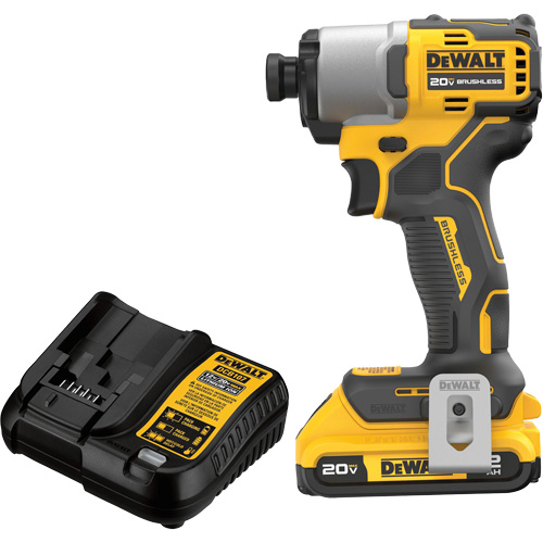 Ensemble de tournevis &agrave; chocs sans fil et sans balai, 1/4", 1700 lb-po Couple max., 20 V, Lithium-ion FMT Sales Ltd