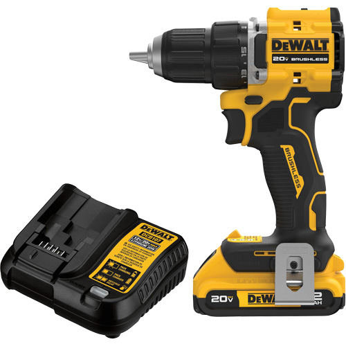 Ensemble visseuse-perceuse sans fil et sans balai ATOMIC COMPACT SERIES, Lithium-ion, 20 V, Mandrin 1/2" FMT Sales Ltd