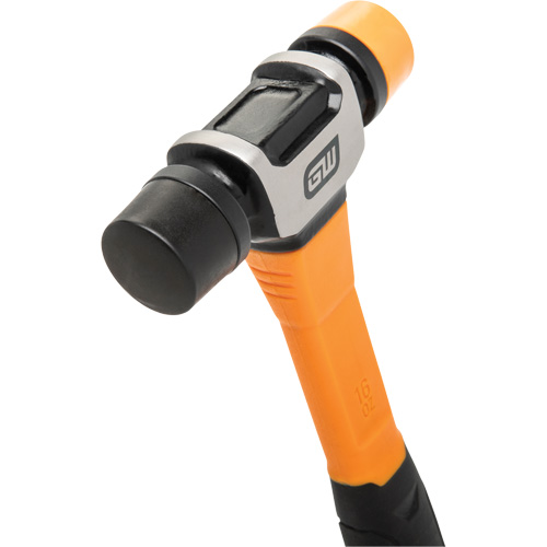 Soft Face Hammer, 16 oz. Head Weight, Plain Face, Solid Steel Handle, 12-1/4" L FMT Sales Ltd