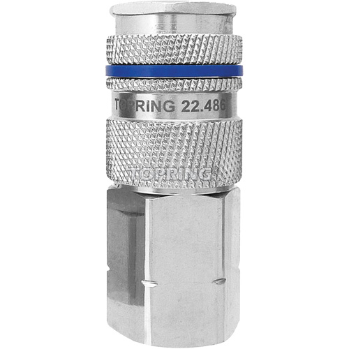 Raccord industriel rapide QUIKSILVER, Laiton nickel&eacute;, 1/2", NPT femelle, 500 psi FMT Sales Ltd