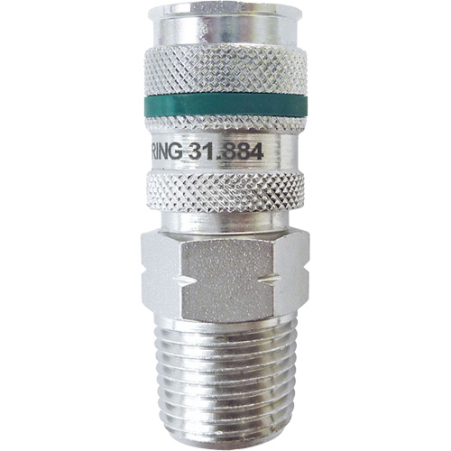 QUIKSILVER Ultraflo 7.8 mm Quick Coupler, Zinc-Plated Steel, 1/2", Male NPT, 362 PSI FMT Sales Ltd