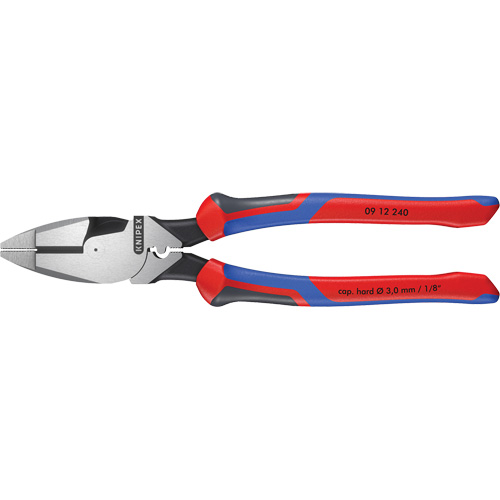 Pince pour monteurs de lignes &agrave; levier d&eacute;multipli&eacute;, type Nouvelle-Angleterre avec tire-fil, sertisseur et poign&eacute;e KNIPEXTEND FMT Sales Ltd