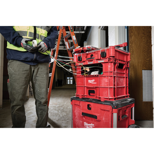 Bac distributeur de fils XL PACKOUT, 15-3/4" x 18-5/8" x 15", Noir/Rouge FMT Sales Ltd