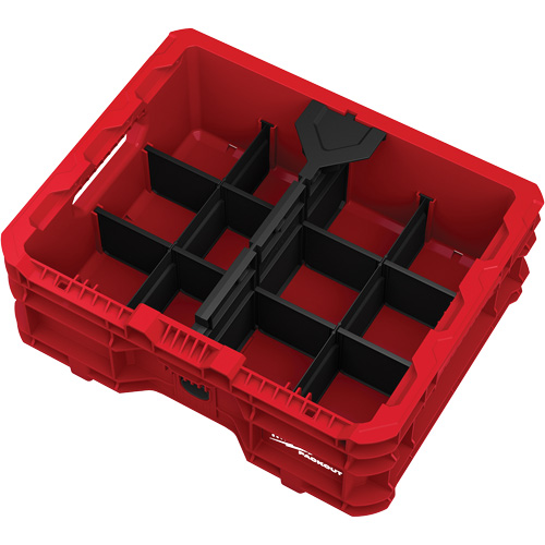 Bac &agrave; profil bas PACKOUT, 15" x 18-5/8" x 6-5/8", Noir/Rouge FMT Sales Ltd