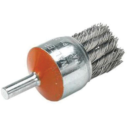 Brosse mont&eacute;e &agrave; fils nou&eacute;s, 1-1/8" dia., dia. Des fils 0,02", Tige 1/4" FMT Sales Ltd