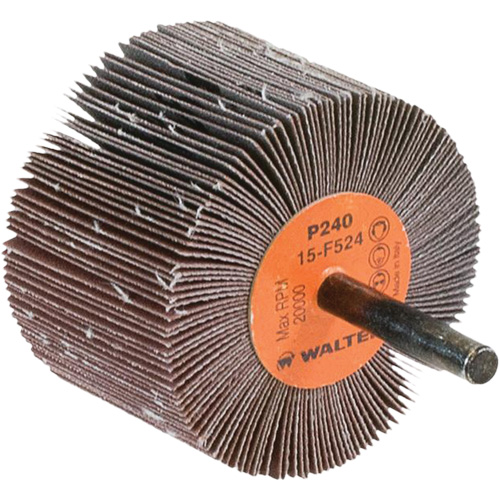 Flap Wheels-Coolcut Flap Wheels, Aluminum Oxide, 240 Grit, 2-1/2" x 1-1/2" x 1/4" FMT Sales Ltd