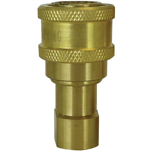 RACCORD HYDRAULIQUE FERME 2VOIES,1/2"NPT,LAITON, Laiton/Acier inoxydable FMT Sales Ltd