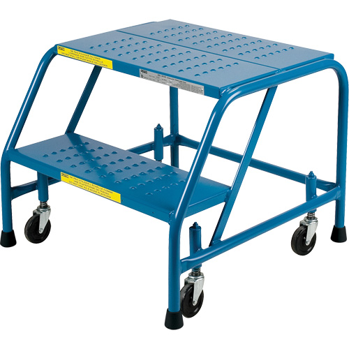 Rolling Step Ladder, 2 Steps, 18" Step Width, 19" Platform Height, Steel FMT Sales Ltd