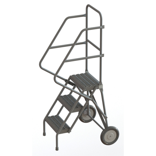 Rolling Ladder, 3 Steps, Serrated, 30" High FMT Sales Ltd