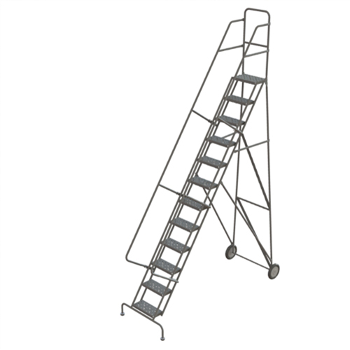 Rolling Ladder, 12 Steps, Serrated, 126" High FMT Sales Ltd