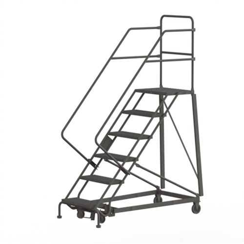 Heavy Duty Safety Slope Ladder, 6 Steps, Serrated, 50° Incline, 60" High FMT Sales Ltd