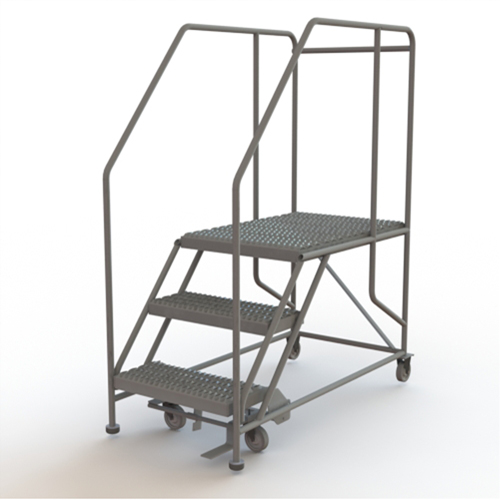 Plateforme de travail mobile, Acier, 3 Marches, 30" ha, 35" p, 24" Marche, Stri&eacute; FMT Sales Ltd