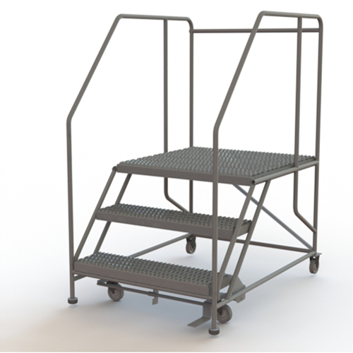 Plateforme de travail mobile, Acier, 3 Marches, 30" ha, 36" p, 36" Marche, Stri&eacute; FMT Sales Ltd