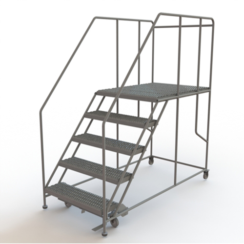 Plateforme de travail mobile, Acier, 5 Marches, 50" ha, 48" p, 36" Marche, Stri&eacute; FMT Sales Ltd